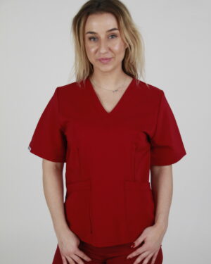 KEIA | Scrubs medyczny damski | Bordowy