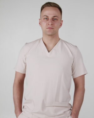 KEIA | Scrubs medyczny męski | Beżowy