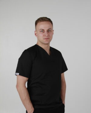 KEIA | Scrubs medyczny męski | Czarny | Comfort+