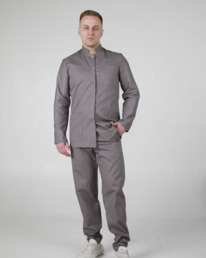 Bluza medyczna ze stójką i długim rękawem