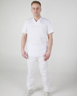 KEIA Classic | Męski scrubs medyczny | Biały