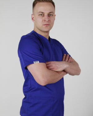 KEIA Classic | Męski scrubs medyczny | Ciemny niebieski N88